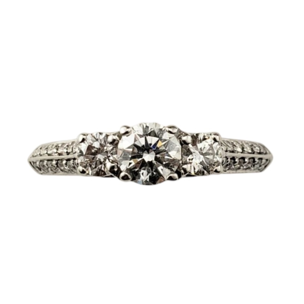 14 Karat White Gold Diamond Engagement Ring Size 7 #21571